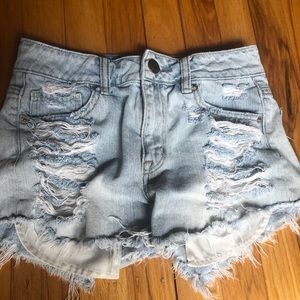 American Eagle Ripped Jean Shorts